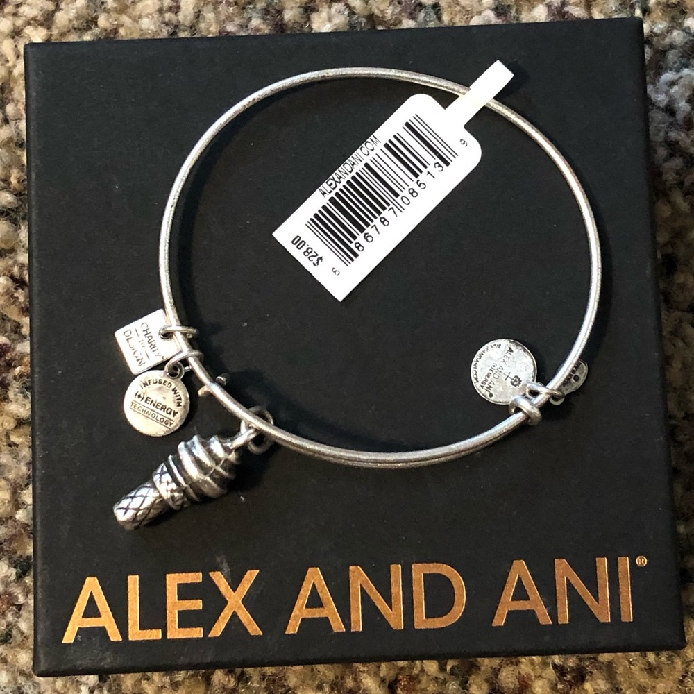 Alex and Ani ice cream cone charm bracelet